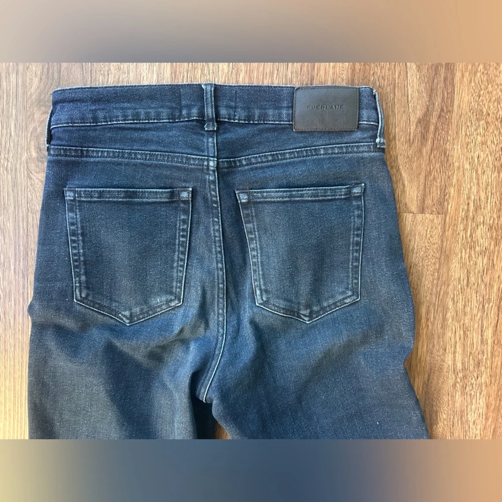 EVERLANE The Authentic Stretch Slim Bootcut Jean Dark Wash Casual Denim Size 26 - Picture 12 of 14
